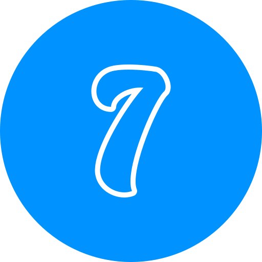 numero 7 icono gratis