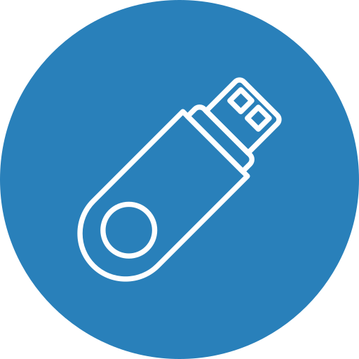 Usb flash drive Generic color fill icon