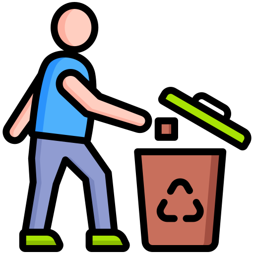 throwing away trash clipart free