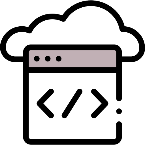 codificación en la nube icono gratis