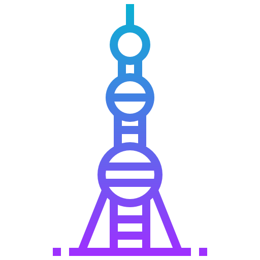 Oriental pearl tower Meticulous Gradient icon