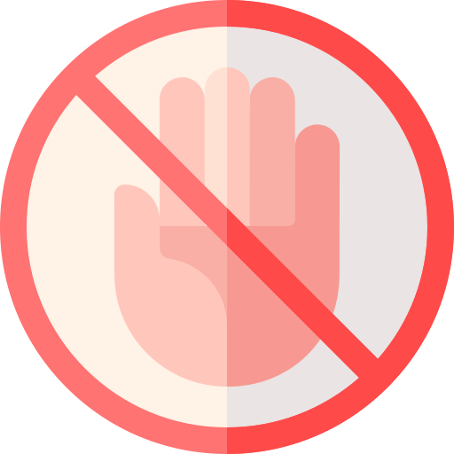 Do not touch - Free signaling icons