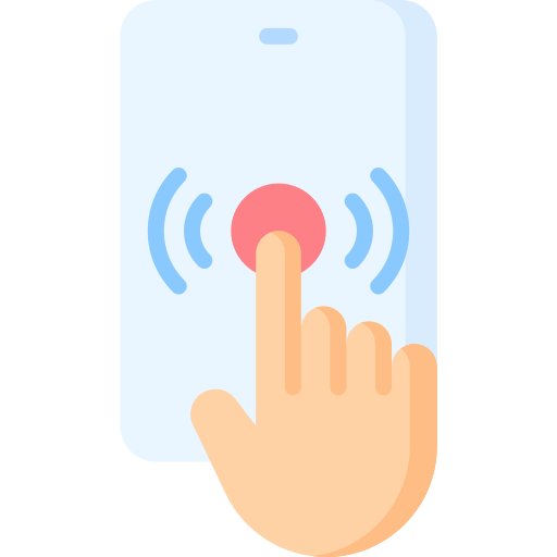 sensor tactil icono gratis