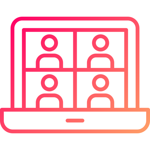 reunión en línea icono gratis