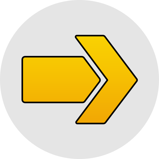 flecha correcta icono gratis