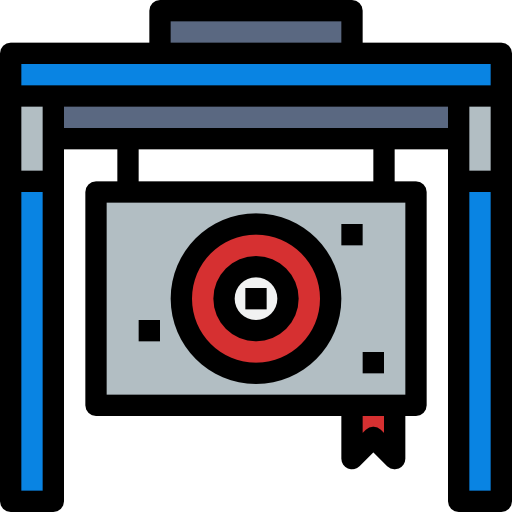 Gun target Justicon Lineal Color icon