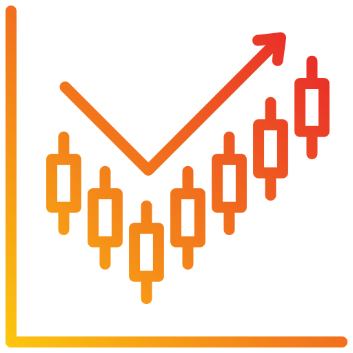 gráfico de velas icono gratis