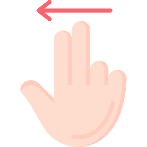 deslizar a la izquierda icono gratis