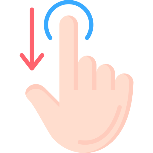 Swipe down - Free hands and gestures icons