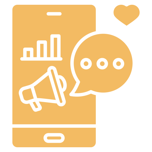 marketing de medios sociales icono gratis