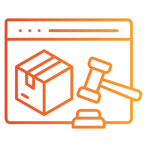 subasta en línea icono gratis