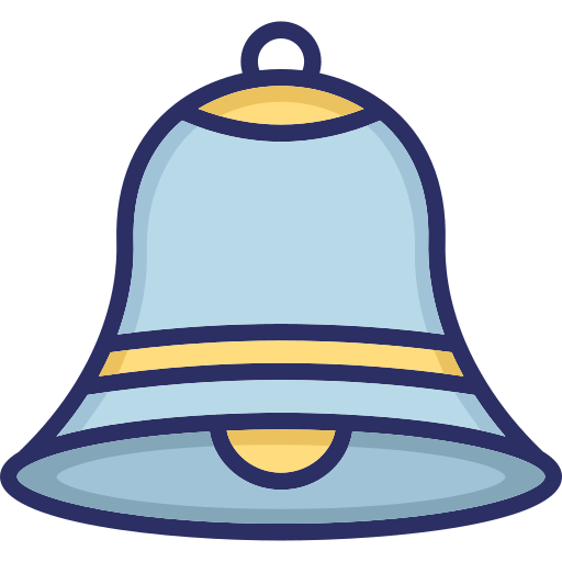 campana de la escuela icono gratis