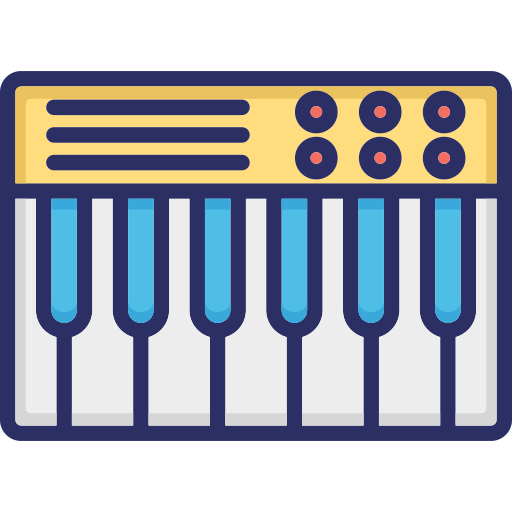 música de piano icono gratis