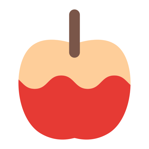 manzana caramelizada icono gratis