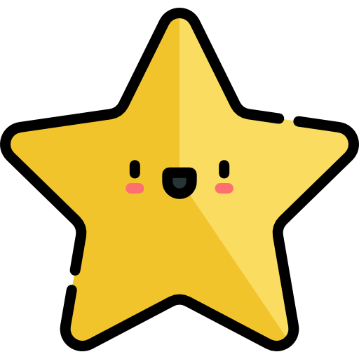 Star Kawaii Lineal color icon