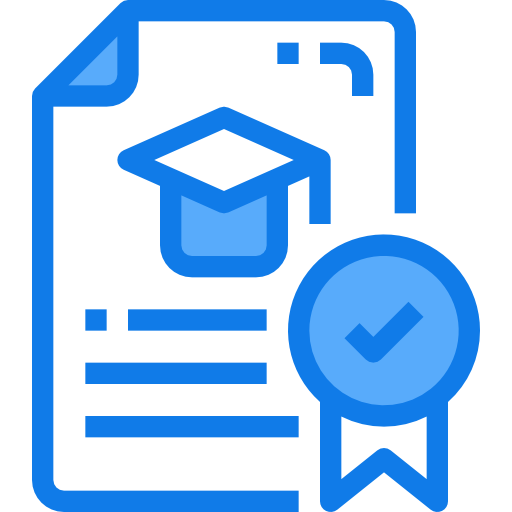 Icono De Diploma Justicon Blue