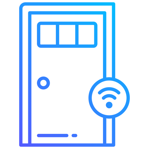 puerta inteligente icono gratis