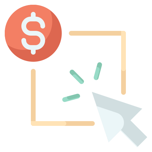 Cost per click free icon Cost per click free icon