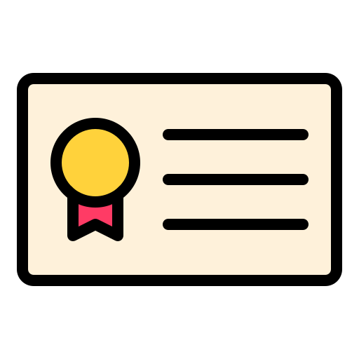 Certificate free icon