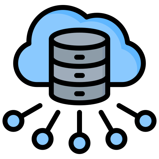 Cloud database free icon Cloud database free icon