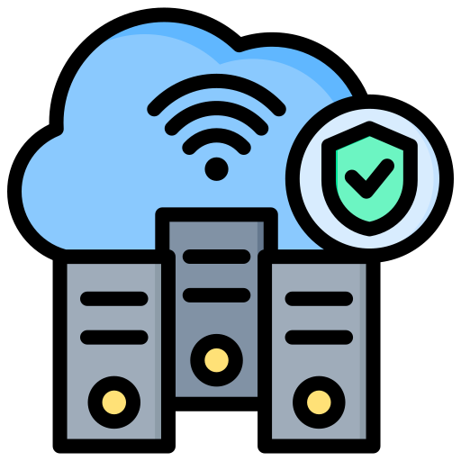 seguridad en la nube icono gratis