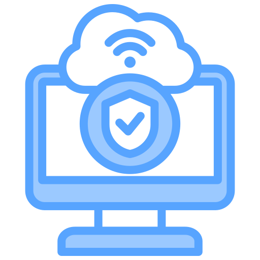 seguridad en la nube icono gratis