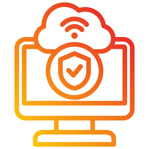 seguridad en la nube icono gratis