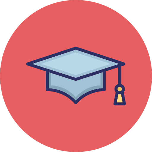 Degree cap - Free education icons