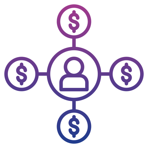 la comercialización del afiliado icono gratis