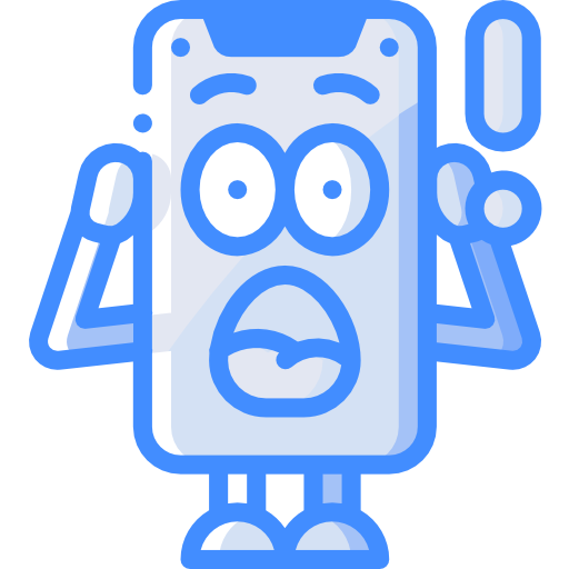 Shocked Basic Miscellany Blue icon