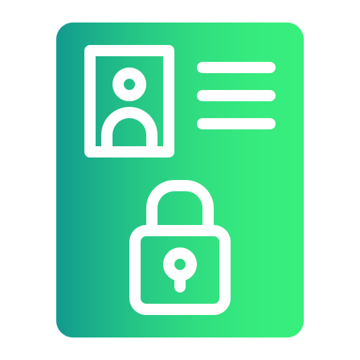 seguridad de datos icono gratis