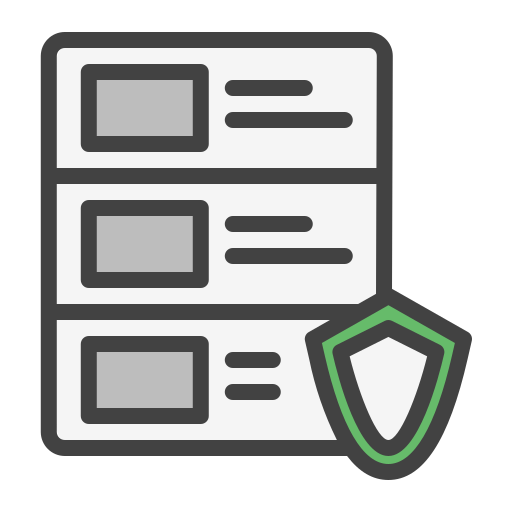 seguridad de datos icono gratis