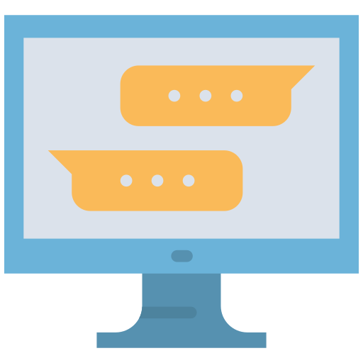 charla en línea icono gratis