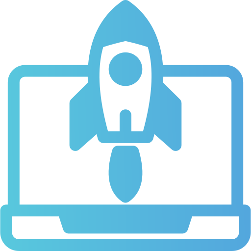 Rocket launching airplane free icon