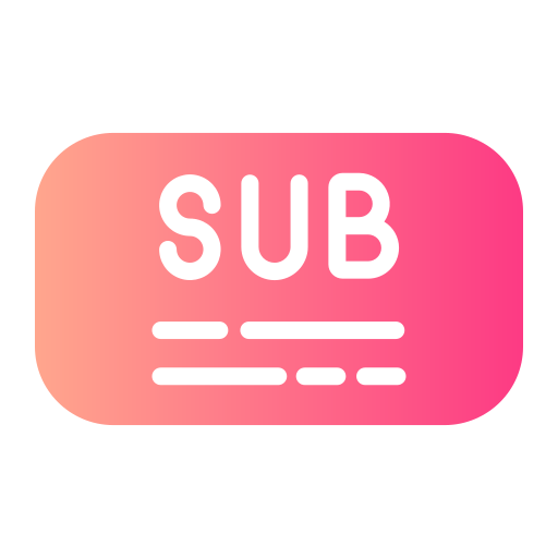 subtítulos icono gratis