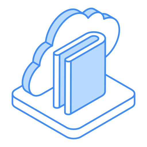 biblioteca en la nube icono gratis