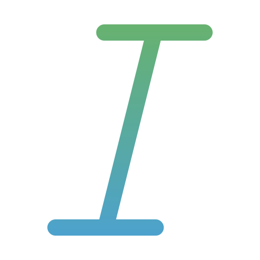 Italic Generic gradient outline icon