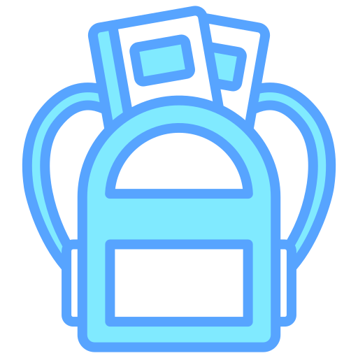 bolsa para la escuela icono gratis