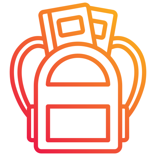 bolsa para la escuela icono gratis