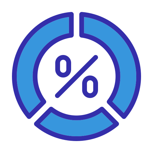 gráfico de porcentaje icono gratis