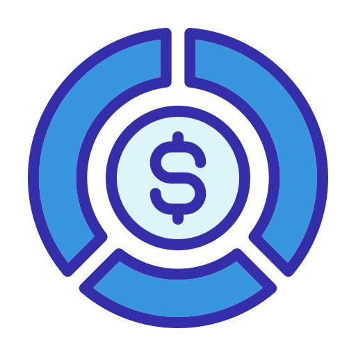 Donut chart free icon