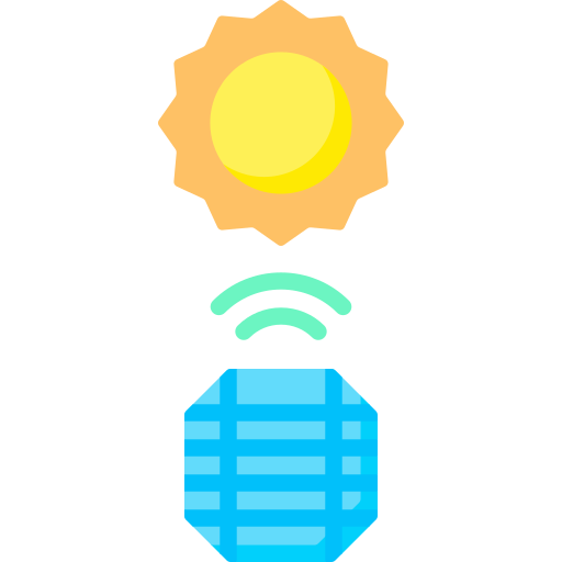 sensor de luz de celda solar icono gratis