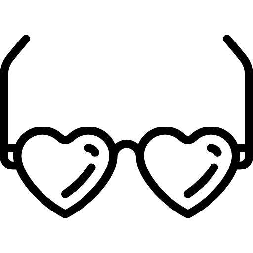 Heart Shaped Glasses PNG Transparent