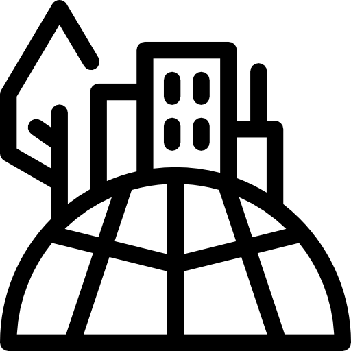 paisaje urbano icono gratis