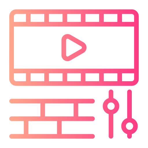 edición de video icono gratis