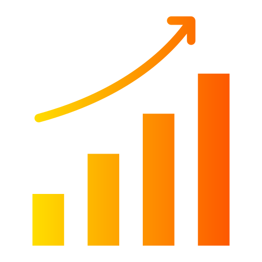 gráfico de crecimiento icono gratis