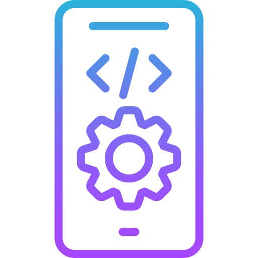 desarrollo móvil icono gratis