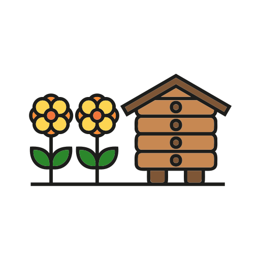 caja de abejas icono gratis