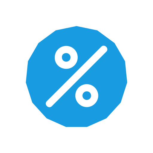 rabais Icône gratuit