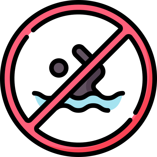 No swimming - Free signaling icons